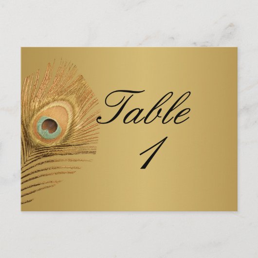 Numéro de table de paon d'or (Devant)