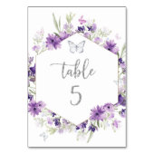 Numéro de table de papillon bleu argenté (Dos)