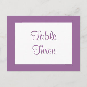 Numéro de table de papillon de fibres (violet)