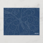 Numéro de table de papillon de Filigree (turquoise (Dos)