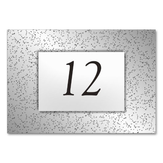 Numéro de table de Parties scintillant en argent C (Dos)