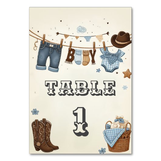 Numéro de table de petit cowboy (Par défaut)