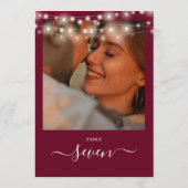 Numéro de table de photo de lumières de ficelle de (Dos)