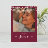 Numéro de table de photo de lumières de ficelle de (Debout devant)