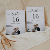 Numéro de table de photo de mariage de calligraphi