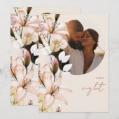 Numéro de table de photo florale automnale boho ru (Devant / Derrière)