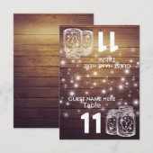 Numéro de table de place de mariage Jar Light Maso (Devant / Derrière)