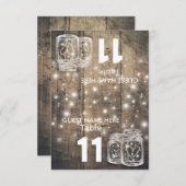 Numéro de table de placement de siège de mariage J (Devant / Derrière)