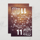 Numéro de table de placement de siège de mariage J (Devant / Derrière)