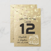 Numéro de table de placement de siège de mariage J (Devant / Derrière)