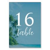 Numéro de table de plage tropicale (Dos)