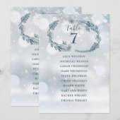 Numéro de table de plan de table flocon de neige d (Devant / Derrière)