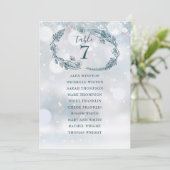 Numéro de table de plan de table flocon de neige d (Debout devant)