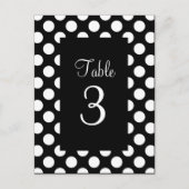 Numéro de table de points Polka blanc (Devant)