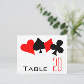 Numéro de table de poker Carte postale (Debout devant)