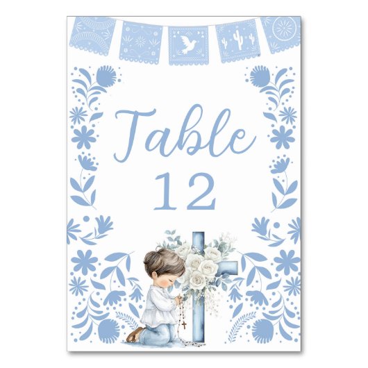 Numéro de table de Première Communion agenouillée (Par défaut)