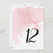 Numéro de table de réception Aquarelle moderne Lav (Dos)