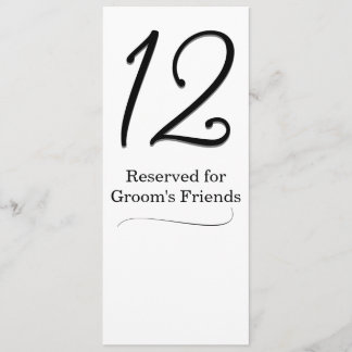 Numéro de table de réception de mariage