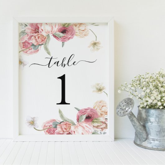 Numéro de table de réception de mariage | Annabeth