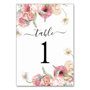 Numéro de table de réception de mariage Annabeth