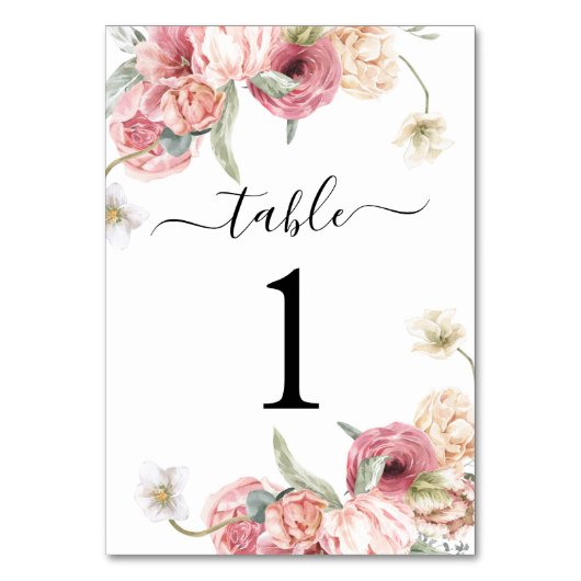 Numéro de table de réception de mariage | Annabeth (Dos)
