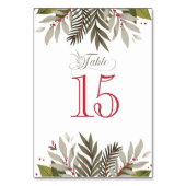 Numéro de table de réception de mariage botanique (Dos)
