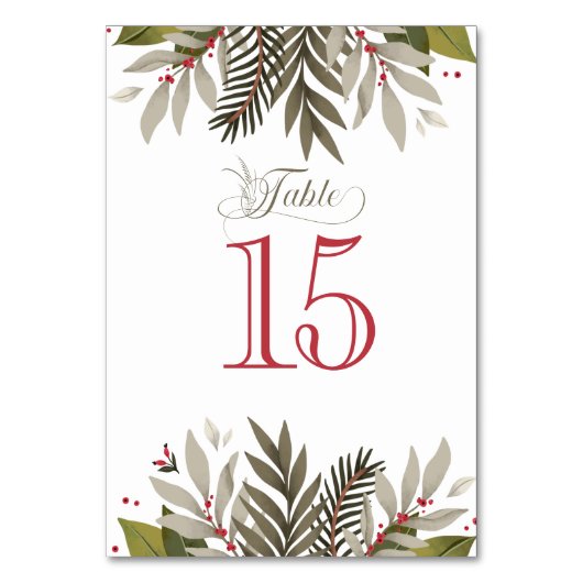 Numéro de table de réception de mariage botanique (Par défaut)