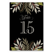 Numéro de table de réception de mariage botanique (Dos)