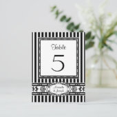 Numéro de table de réception de mariage Cartes pos (Debout devant)