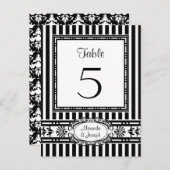 Numéro de table de réception de mariage Cartes pos (Devant / Derrière)