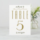 Numéro de table de réception de mariage des Fêtes  (Debout devant)