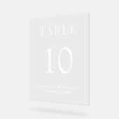 Numéro de table de réception de mariage élégant (Angle)
