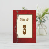 Numéro de table de réception de mariage en cuir ro (Debout devant)