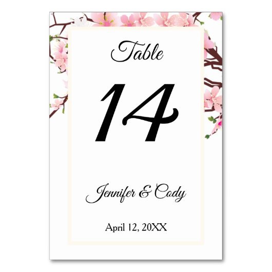 Numéro de table de réception de mariage Fleurs de (Par défaut)