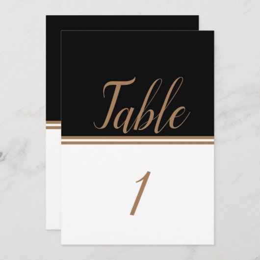 Numéro de table de réception de mariage modifiable (Devant / Derrière)
