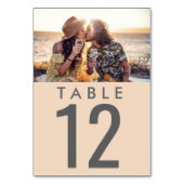 Numéro de table de réception de mariage photo (Dos)