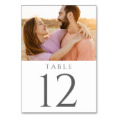 Numéro de table de réception de mariage photo (Dos)