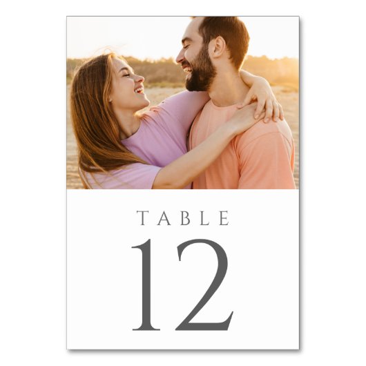 Numéro de table de réception de mariage photo (Par défaut)