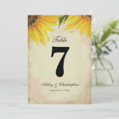 Numéro de table de réception de mariage rustique t (Debout devant)