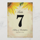 Numéro de table de réception de mariage rustique t (Devant)