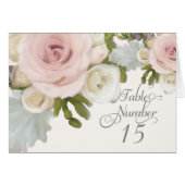 Numéro de table de réception Joli Pastel Rose Flor (Devant horizontal)