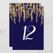 Numéro de table de réception Moderne Feuille de sa (Devant / Derrière)