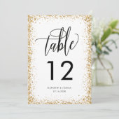 Numéro de table de réception pailleté Faux paillet (Debout devant)