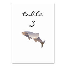 Numéro de table de réception Poisson de montagne r