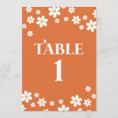 Numéro de table de Retraite de mariage orange dais (Dos)