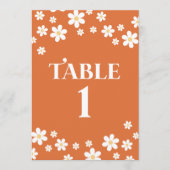 Numéro de table de Retraite de mariage orange dais (Devant)