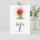 Numéro de table de rose rouge de livre de conte de (Debout devant)