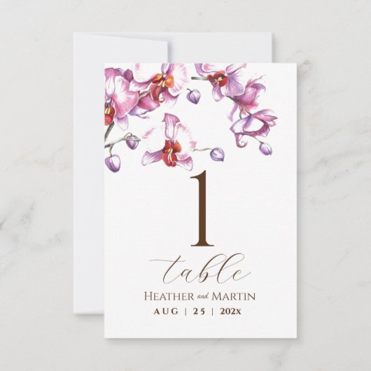 Numéro de table de script de calligraphie Mariage  (Dos)