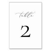 Numéro de table de script élégant (Dos)