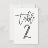 Numéro de table de script moderne tendance paillet (Devant)
